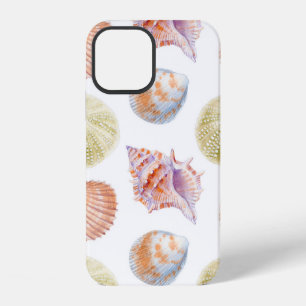 Funda Para iPhone 12 Patrón continuo marino de conchas marinas. Ilustra