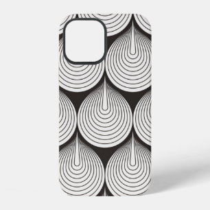 Funda Para iPhone 12 Patrón continuo. Ornamento monocromo elegante. Geo