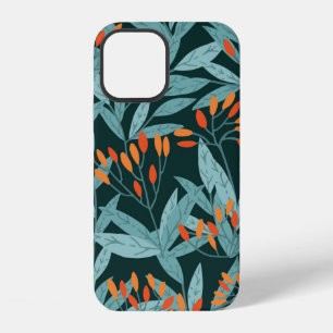 Funda Para iPhone 12 Patrón continuo ramas de árboles dibujadas a mano 