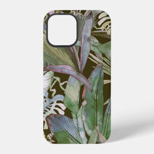 Funda Para iPhone 12 Patrón continuo tropical con flores tropicales, b