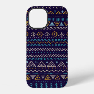 Funda Para iPhone 12 patrón continuo vintage con adornos étnicos tribal