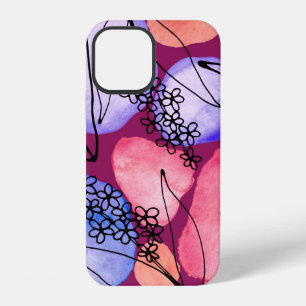 Funda Para iPhone 12 Patrón creativo sin fisuras con flores de arte de