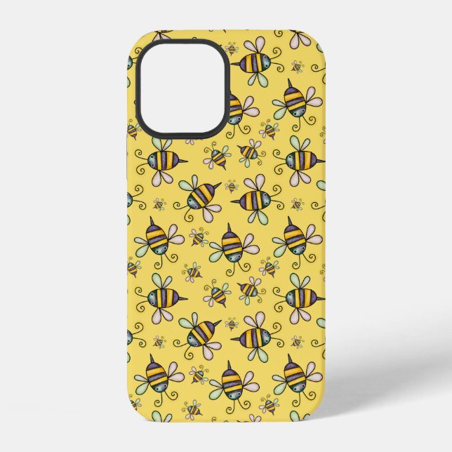 Funda Para iPhone Patrón de abeja bumble (Reverso )