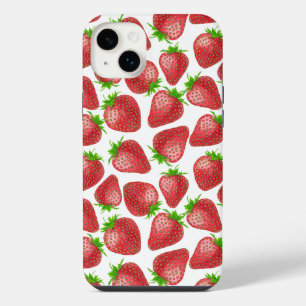 Funda Para iPhone 14 Plus Patrón de acuarela de fresas