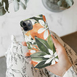 Funda Para iPhone 11Pro Max Patrón de acuarela de Naranja tropical y flores<br><div class="desc">Patrón de acuarela de Naranja tropical y flores</div>