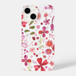 Funda Para iPhone 14 Patrón de acuarela floral