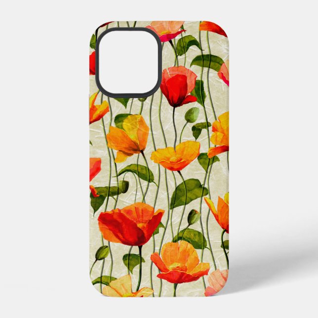 Funda Para iPhone Patrón de álamos de papel digital (Reverso )