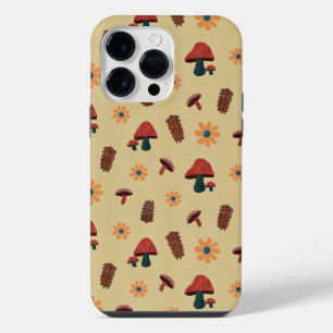 Funda Para iPhone 14 Pro Max Patrón de amante de la naturaleza del hongo alegre