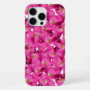 Funda Para iPhone 16 Pro Max Patrón de amapolas rosadas púrpura en abundancia