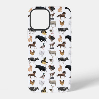 Funda Para iPhone 12 Patrón de animales de granja