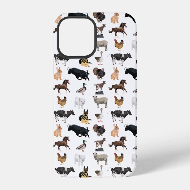 Funda Para iPhone Patrón de animales de granja (Reverso )