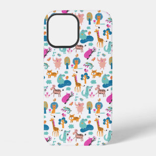 Funda Para iPhone 12 Patrón de animales de la jungla, suave y colorido