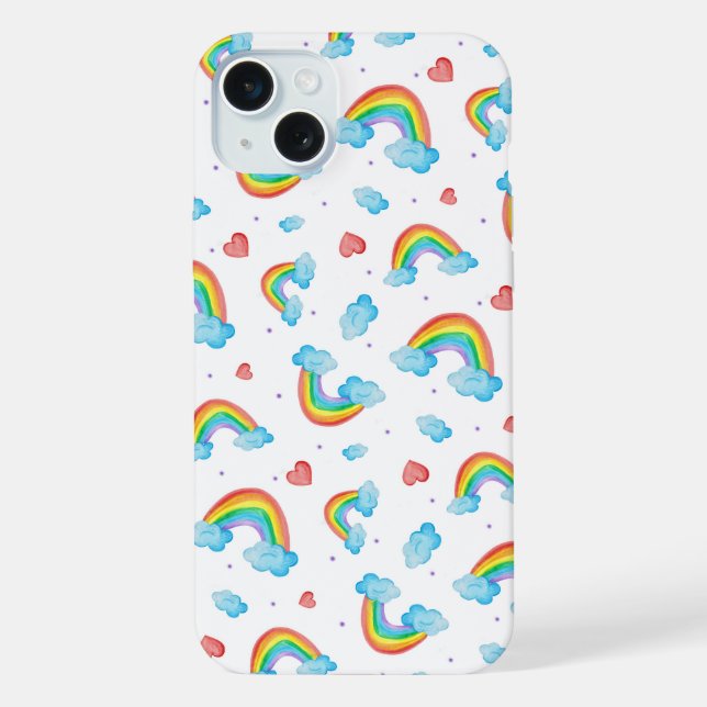 Funda Para iPhone Patrón de Arcoíris (Reverso )