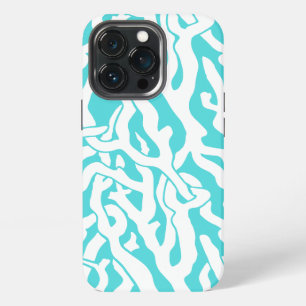 Funda Para iPhone 13 Pro Patrón de Arrecife de Coral de Playa Náutico Blanc