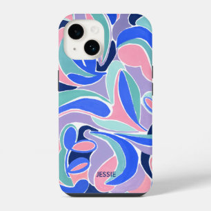 Funda Para iPhone 14 Patrón de arte abstracto moderno colorido