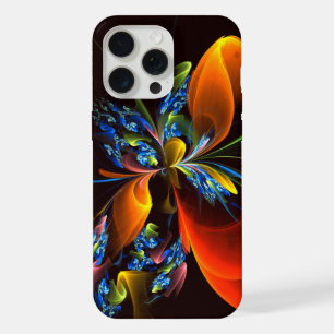Patrón de arte abstracto moderno floral naranja az
