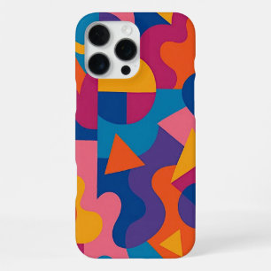 Funda Para iPhone 16 Pro Max Patrón de arte de formas amorfas funky coloridas
