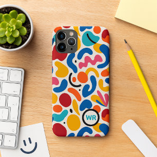 Funda Para iPhone 16 Pro Max Patrón de arte de formas amorfas funky coloridas
