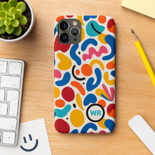 Funda Para iPhone 16 Pro Max Patrón de arte de formas amorfas funky coloridas