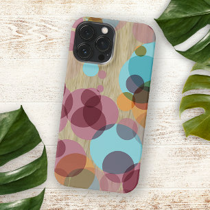 Funda Para iPhone 16 Pro Max Patrón de arte de lunares coloridos en grano de ma