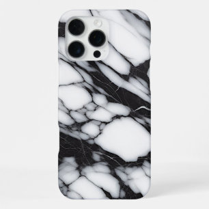Funda Para iPhone 16 Pro Max Patrón de arte de mármol clásico blanco y negro