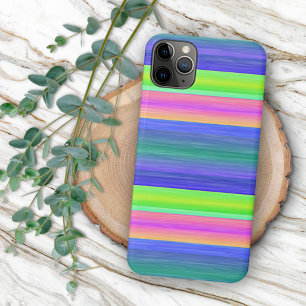 Funda Para iPhone 16 Pro Max Patrón de arte de rayas verdes neón, rosa caliente