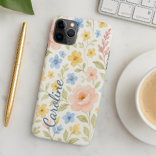 Funda Para iPhone 16 Pro Max Patrón de arte floral francés personalizado divert