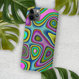 Funda Para iPhone 12 Patrón de arte líquido 3D de la Moda retro colorid