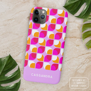 Funda Para iPhone 16 Pro Max Patrón de arte moderno de mediados de siglo en ros