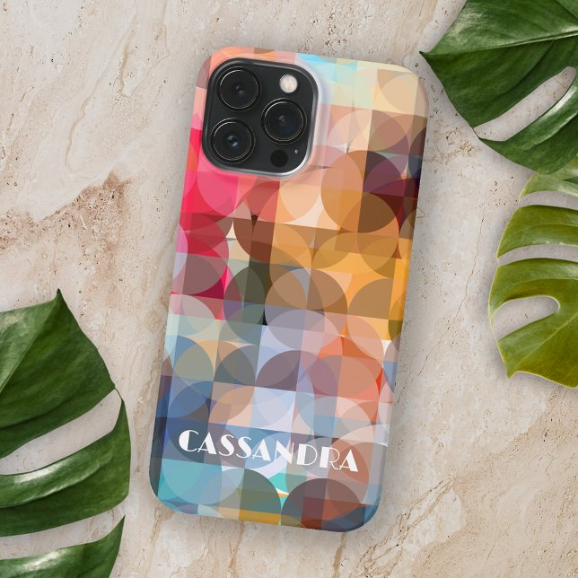 Funda Para iPhone Patrón de arte púrpura rosa Naranja amarillo azul  (Subido por el creador)