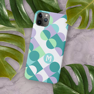 Funda Para iPhone 16 Pro Max Patrón de arte retro personalizado azul verde ment