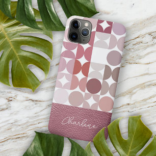 Funda Para iPhone 16 Pro Max Patrón de arte retro personalizado de color taupe 