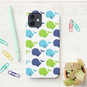 Funda Para iPhone 12 Patrón De Ballenas, Ballenas Cuestas, Animales Mar
