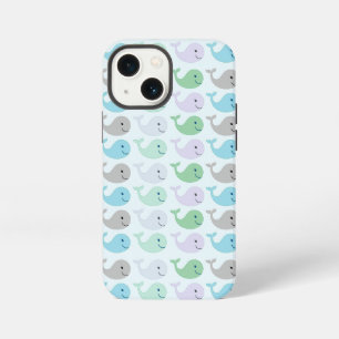 Funda Para iPhone 13 Mini Patrón de ballenas pastel adorable