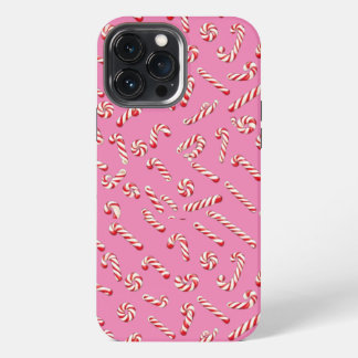 Funda Para iPhone 13 Pro Max Patrón de bastón de caramelo rosa