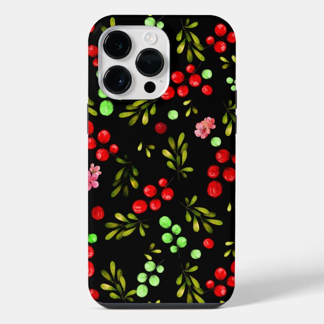 Funda Para iPhone Patrón de Bayas (Reverso )