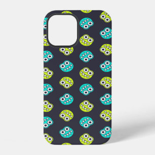 Funda Para iPhone 12 Patrón de bichos azules y verdes