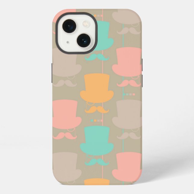 Funda Para iPhone Patrón de bigote 2 (Reverso )
