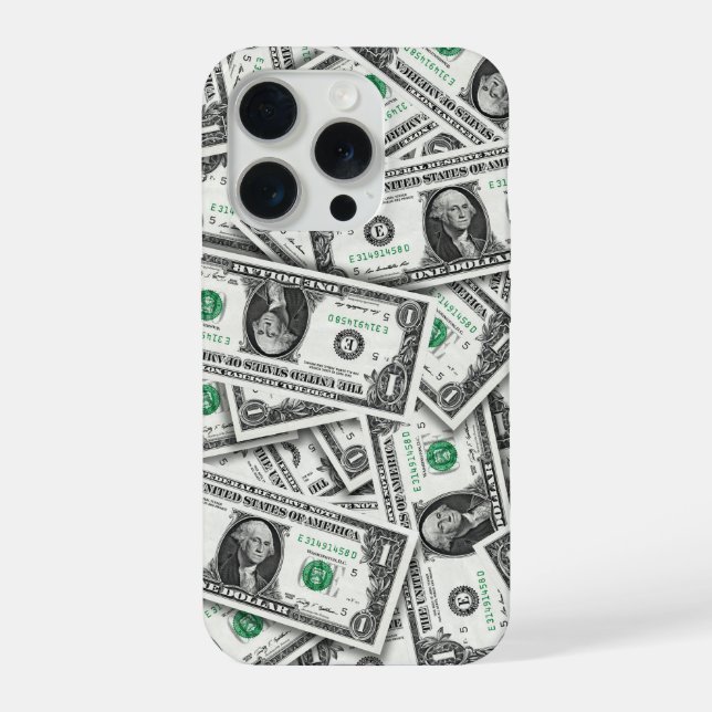Funda Para iPhone Patrón de Billete de Un Dólar (Reverso )