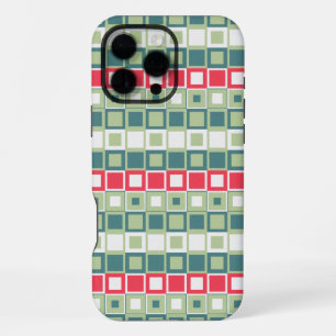 Funda Para iPhone 16 Pro Max Patrón de bloque cuadrado retro
