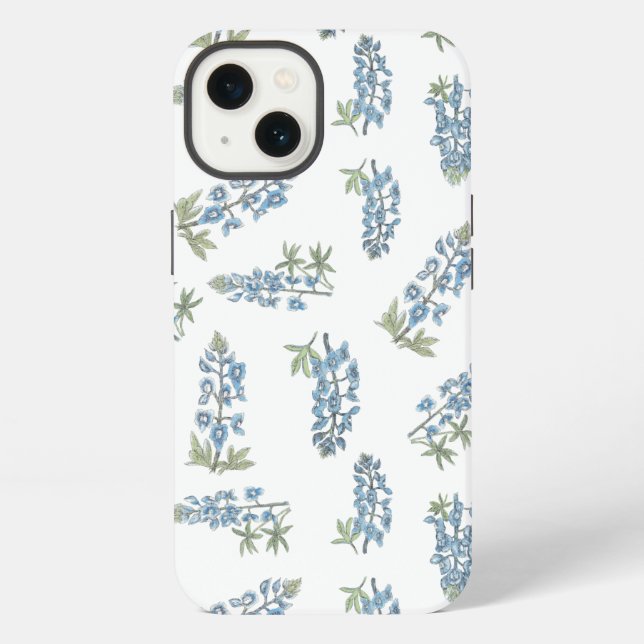 Funda Para iPhone Patrón de Bluebonnet (Reverso )