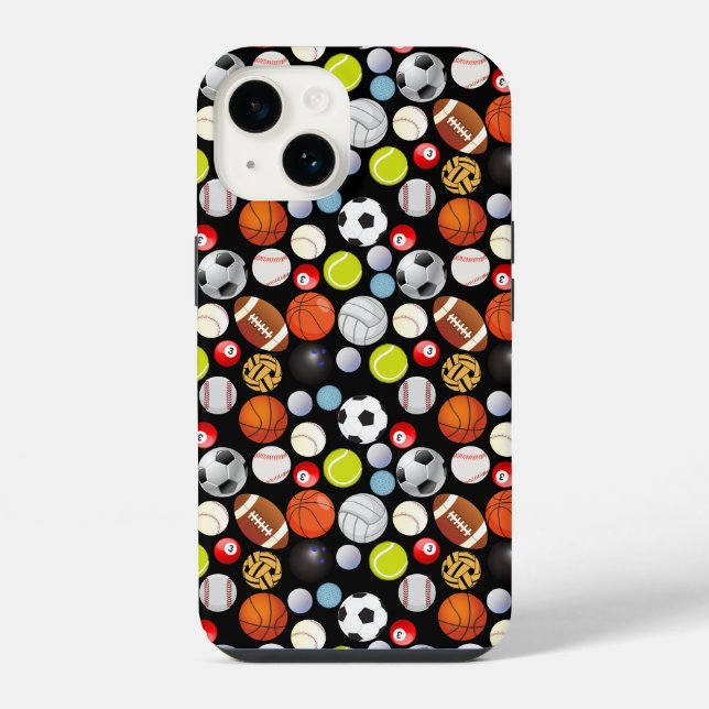 Funda Para iPhone Patrón de bolas deportivas (Reverso )