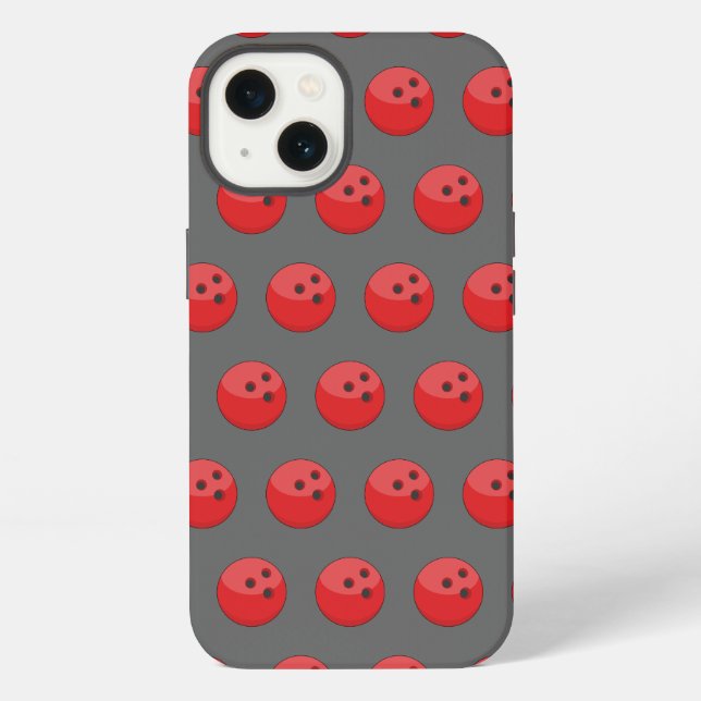 Funda Para iPhone Patrón de bolas rojas (Reverso )
