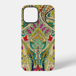 Funda Para iPhone 12 Patrón de cachemira sin fisuras en la India, borde