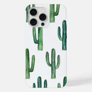 Patrón de cactus adorable acuarela. Botánica verde