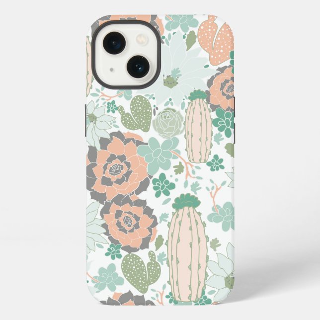 Funda Para iPhone Patrón de cactus de bonito (Reverso )