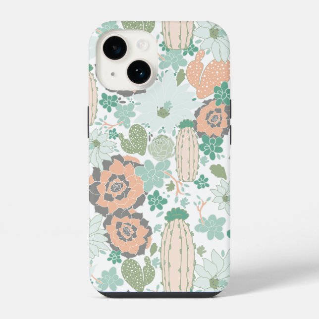 Funda Para iPhone Patrón de Cactus de moda (Reverso )