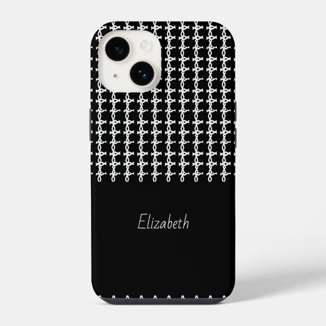 Funda Para iPhone Patrón de Cadena Minimalista (Reverso )