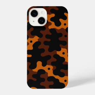 Funda Para iPhone 14 Patrón de camuflaje moderno - Camo marrón y negro