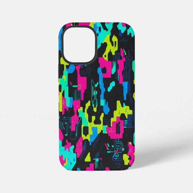 Funda Para iPhone Patrón de Camuflaje Neon (Reverso )